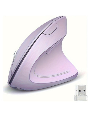 Ratón Ergonómico Inalámbrico ASOYIOL Púrpura 6 Botones 1000/1600 DPI