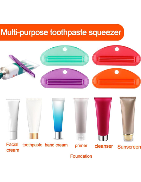 Exprimidor de Pasta de Dientes BOXOB 8 Piezas Reutilizables Exprimidor de Pasta de Dientes BOXOB 8 Piezas Reutilizables