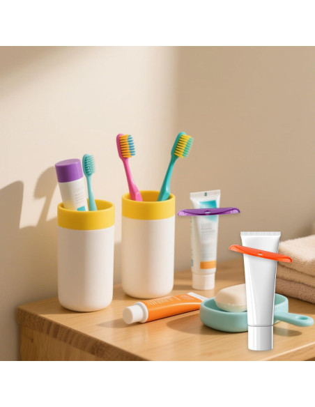 Exprimidor de Pasta de Dientes BOXOB 8 Piezas Reutilizables Exprimidor de Pasta de Dientes BOXOB 8 Piezas Reutilizables