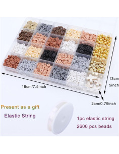 Kit de Fabricación de Pulseras LFLIUN con Cuentas Doradas y Arcilla 2