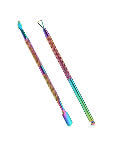 Juego de 2 Herramientas de Cutículas YINYIN - Acero Inoxidable Juego de 2 Herramientas de Cutículas YINYIN - Acero Inoxidable