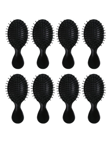 Set de 8 Mini Cepillos de Viaje para Dama de Honor - Negro
