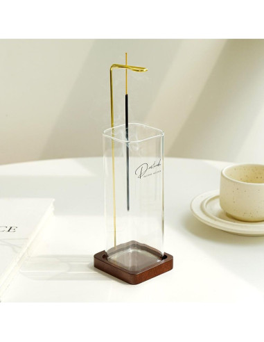 Soporte de Incienso de Vidrio Dostende - Diseño Gota 25.4cm