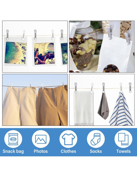 Pinzas de Ropa Antideslizantes WisePoint, 16 Piezas 5x3 cm Pinzas de Ropa Antideslizantes WisePoint, 16 Piezas 5x3 cm