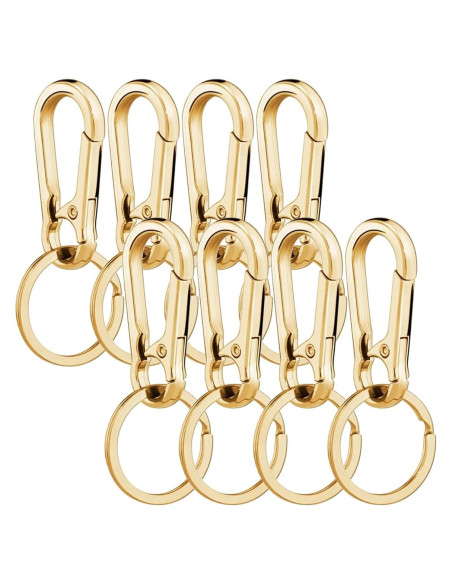 8 Piezas Llavero de Metal Sugiury con Clips y Ganchos 8 Piezas Llavero de Metal Sugiury con Clips y Ganchos