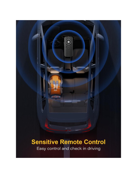 Espejo de Coche para Bebé TAZENI con Luz 2000mAh y Control Remoto Espejo de Coche para Bebé TAZENI con Luz 2000mAh y Control Remoto