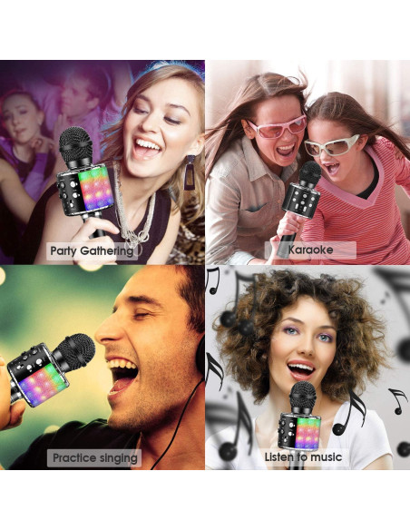 Micrófono Karaoke Inalámbrico BlueFire CT007B 4 en 1 LED Micrófono Karaoke Inalámbrico BlueFire CT007B 4 en 1 LED