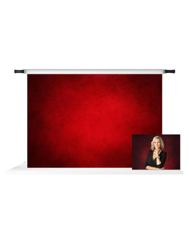 Fondo de Fotografía Rojo 7x5ft Kate Microfibra Lavable