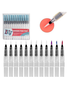 Juego de 12 Pinceles de Acuarela Recargables Maddie Rae