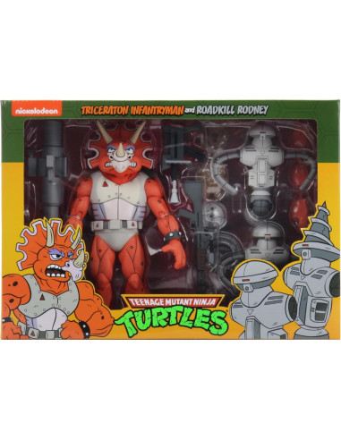 Figura de Acción NECA Tortugas Ninja Triceraton 30cm con Accesorios