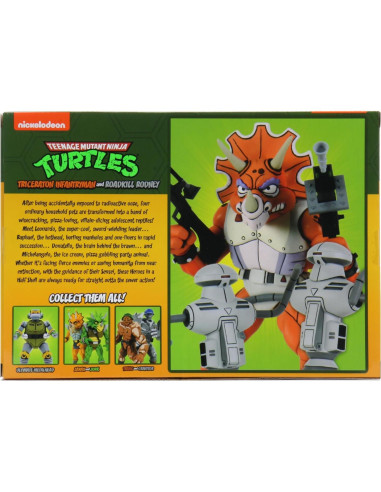 Figura de Acción NECA Tortugas Ninja Triceraton 30cm con Accesorios