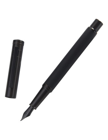 Pluma de Caligrafía Asvine Negra Punta Curvada con Estuche
