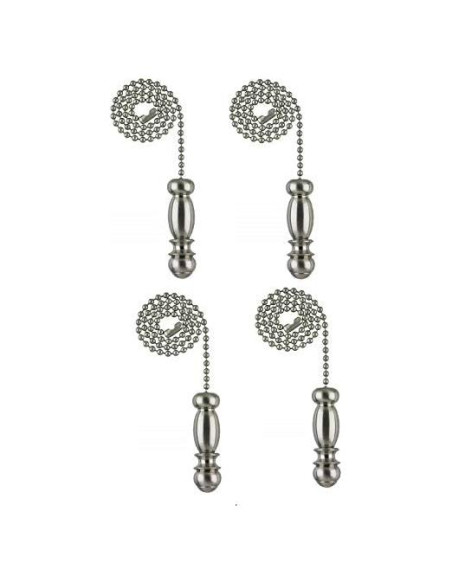 Cadena de Tirar Ciata con Perlas 30.48 cm Níquel Cepillado - 4 Pzas Cadena de Tirar Ciata con Perlas 30.48 cm Níquel Cepillado - 4 Pzas