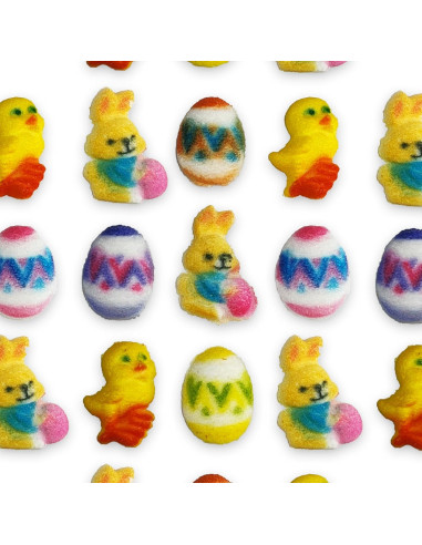 Decoraciones Comestibles de Azúcar para Pascua - 24 Piezas