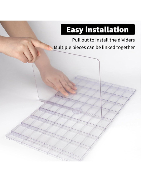 Organizador de Bolsos Flymer 10PCS Ajustable Transparente 41.5x24x20cm Organizador de Bolsos Flymer 10PCS Ajustable Transparente 41.5x24x20cm