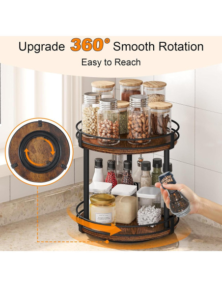 Organizador de Especias Rotativo Snughome 2 Niveles 25.9cm Organizador de Especias Rotativo Snughome 2 Niveles 25.9cm