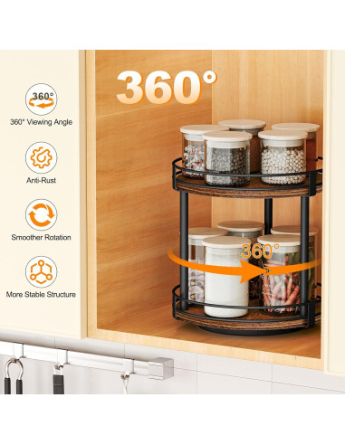 Organizador de Especias Rotativo Snughome 2 Niveles 25.9cm