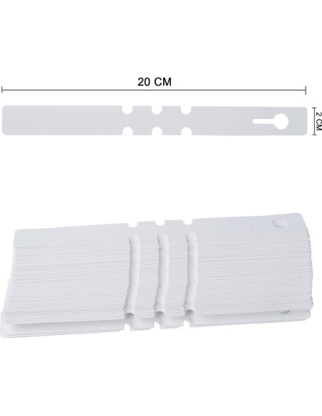 200 Etiquetas de Plástico Blanco MIHEY para Jardín 2x20cm 200 Etiquetas de Plástico Blanco MIHEY para Jardín 2x20cm