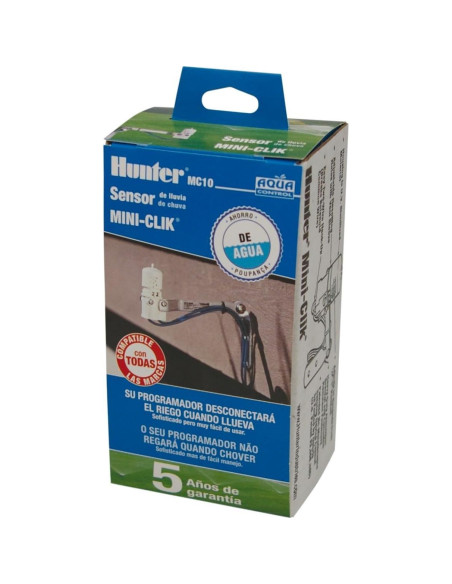 Sensor de Lluvia Hunter Mini Click para Riego Automático Sensor de Lluvia Hunter Mini Click para Riego Automático