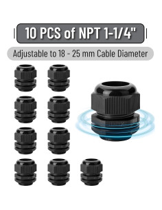 Conectores de Cable Bates 10 Pzas 32 mm Impermeables 2