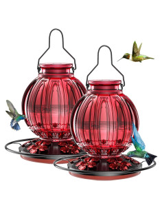 Alimentador de Colibríes de Vidrio Grete Gotye 26 Oz Rojo