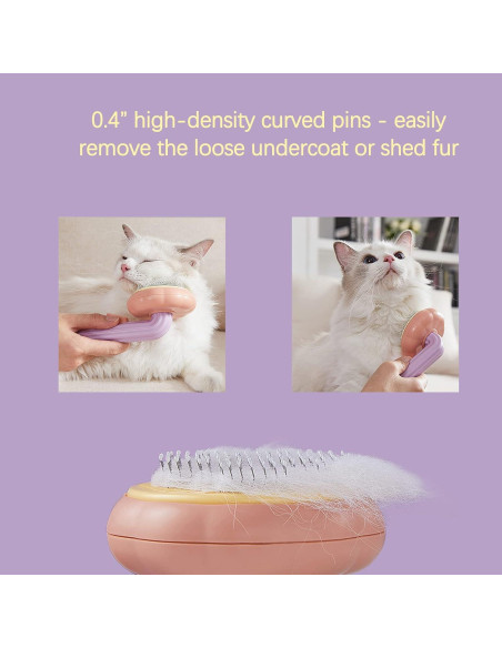 Cepillo de Aseo Autolimpiante para Gatos y Perros - Naranja/Rosa Cepillo de Aseo Autolimpiante para Gatos y Perros - Naranja/Rosa