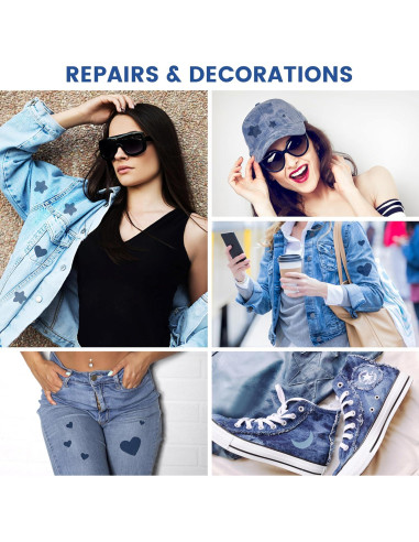 Parche de mezclilla LCEAI para reparar jeans - 6 colores 10.1x22.6cm