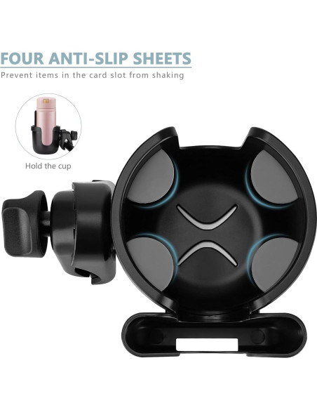 Soporte para Taza Ajustable Suranew con Soporte para Teléfono Soporte para Taza Ajustable Suranew con Soporte para Teléfono