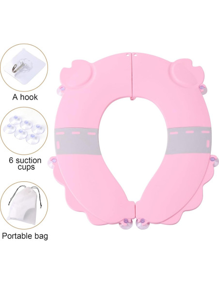 Asiento de Entrenamiento para Baño Plegable HB5416 Rosa Asiento de Entrenamiento para Baño Plegable HB5416 Rosa