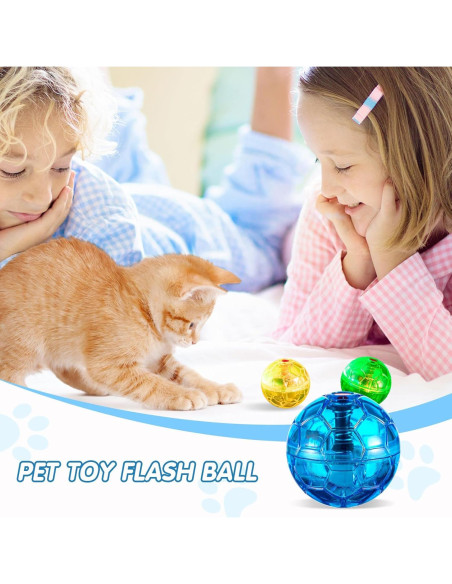 Pelotas Interactivas para Gatos Frienda - 4 Piezas LED Multicolor Pelotas Interactivas para Gatos Frienda - 4 Piezas LED Multicolor