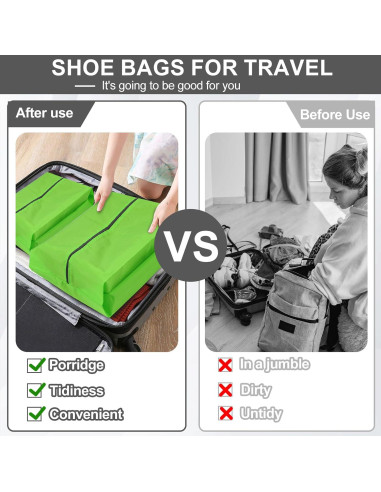 Bolsas de Zapatos Vivinin - Set de 4 Bolsas Portátiles Multifuncionales