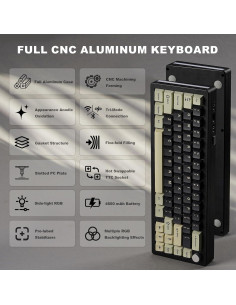 Teclado Mecánico Inalámbrico YUNZII AL66 66 Teclas RGB 2