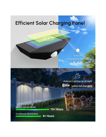 Paquete de 12 luces solares Smartdany con sensor de movimiento Paquete de 12 luces solares Smartdany con sensor de movimiento