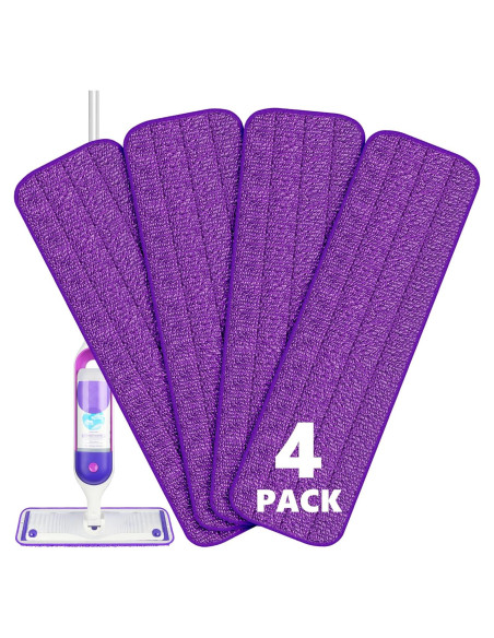 4 Almohadillas Reutilizables Microfibra BPAWA 15" para Mopa 4 Almohadillas Reutilizables Microfibra BPAWA 15" para Mopa