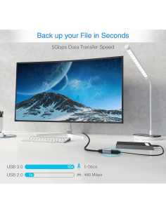 Cable Extensión USB 3.0 BlueRigger 0.9m 5 Gbps Macho a Hembra 2