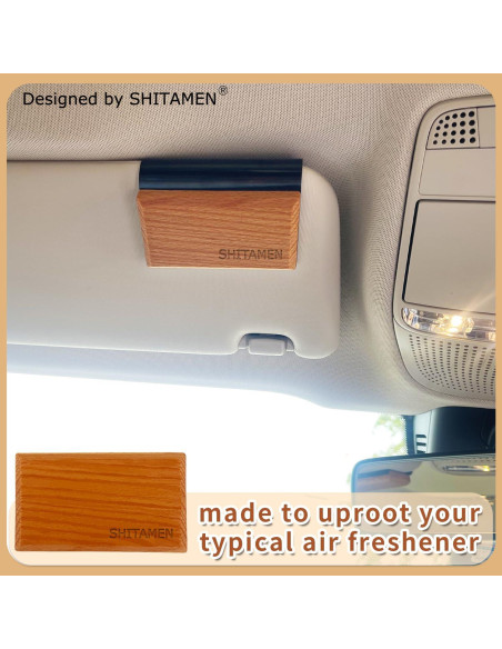 Ambientador de Auto SHITAMEN de Madera Natural con 3 Recargas Ambientador de Auto SHITAMEN de Madera Natural con 3 Recargas