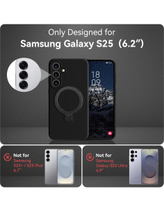 Funda de Silicona Líquida para Samsung Galaxy S25 Negra 2