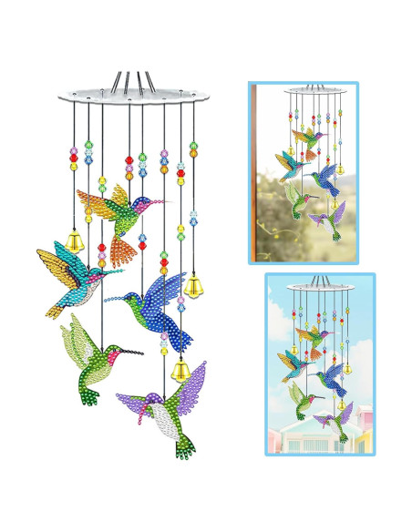 Kits de Pintura de Diamante Colibrí JeCuiK 3D Decoración Jardín