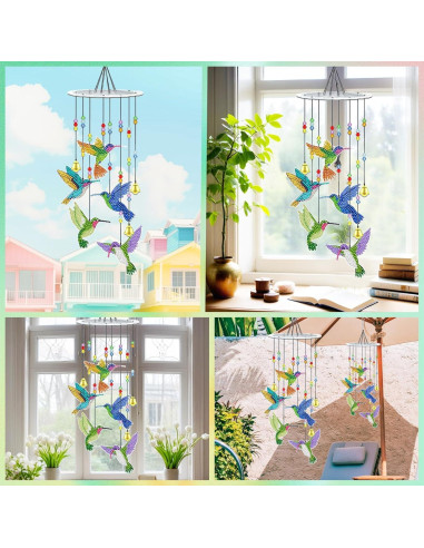 Kits de Pintura de Diamante Colibrí JeCuiK 3D Decoración Jardín