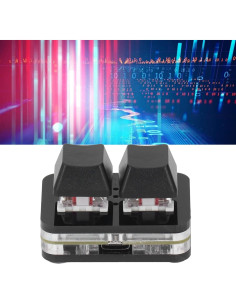 Teclado mecánico USB 2 teclas Hyuduo para juegos PC Negro 2