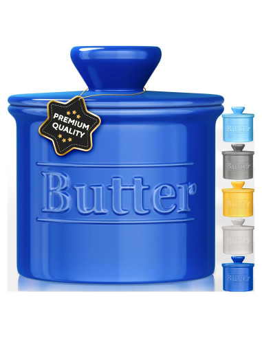Crock de Mantequilla Cerámica Benicci Azul Oscuro 124.74g