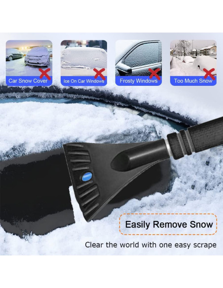 Cepillo de Nieve ASUBHA con Raspador de Hielo Desmontable 68.58 cm Cepillo de Nieve ASUBHA con Raspador de Hielo Desmontable 68.58 cm