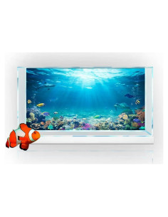 Fondo de Acuario Dtekoj 120x60cm Coral Azul con Cinta