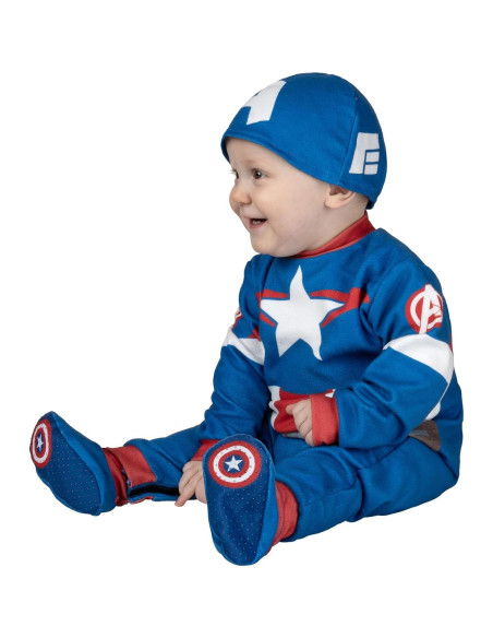 Disfraz Capitán América Marvel Bebé 6-12 Meses Mono Minky Disfraz Capitán América Marvel Bebé 6-12 Meses Mono Minky