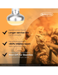 Lámpara de Calor para Reptiles MRREPTILE 100W Paquete de 2 2
