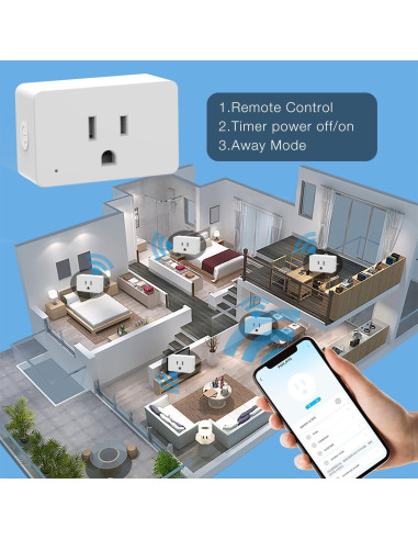 Enchufe Inteligente DAYBETTER Mini 15A WiFi Control Remoto