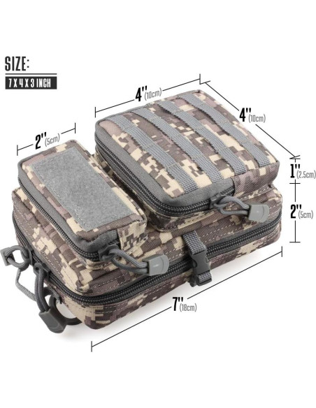 Bolsa Táctica EDC LIVANS Mini 18x12x8cm Gris MC Bolsa Táctica EDC LIVANS Mini 18x12x8cm Gris MC