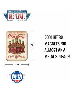 Imán Retro Coca-Cola Desperate Enterprises 5 Botella 5,08x7,62cm 2
