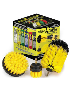 Juego de Cepillos de Limpieza Drill Brush Amarillo - Baño