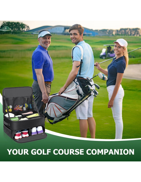 Organizador de Maletero de Golf Misoda con Almacenamiento para 2 Pares de Zapatos Organizador de Maletero de Golf Misoda con Almacenamiento para 2 Pares de Zapatos